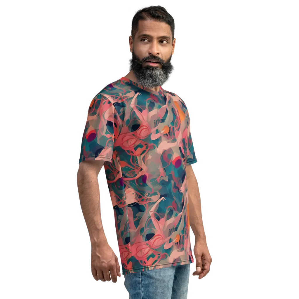 Chromatique Swirl on Men's Crew Neck T-Shirt — Right