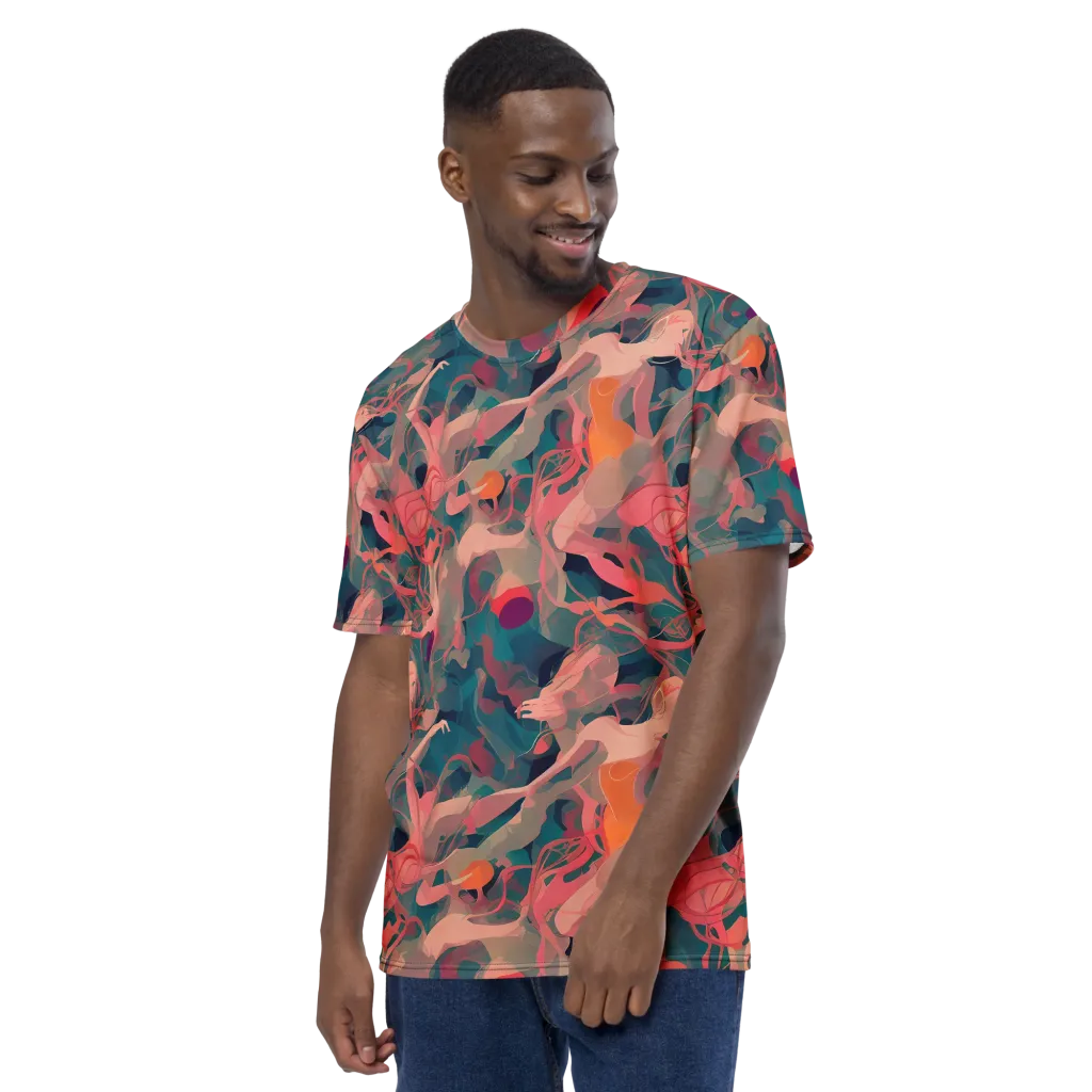Chromatique Swirl on Men's Crew Neck T-Shirt — Left
