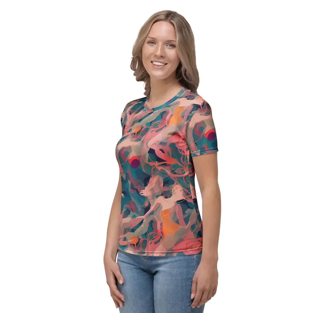 Chromatique Swirl on Women's Crew Neck T-Shirt — Left