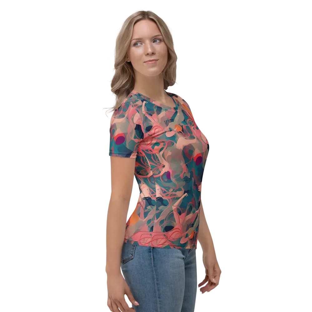 Chromatique Swirl on Women's Crew Neck T-Shirt — Right