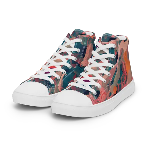 Chromatique Swirl on a Women's High Top Canvas Shoes