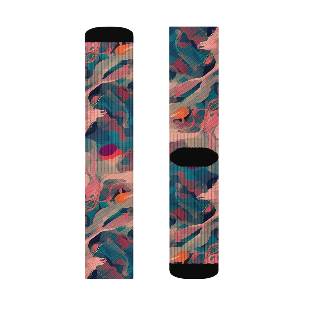 Chromatique Swirl on Socks — Left Sock