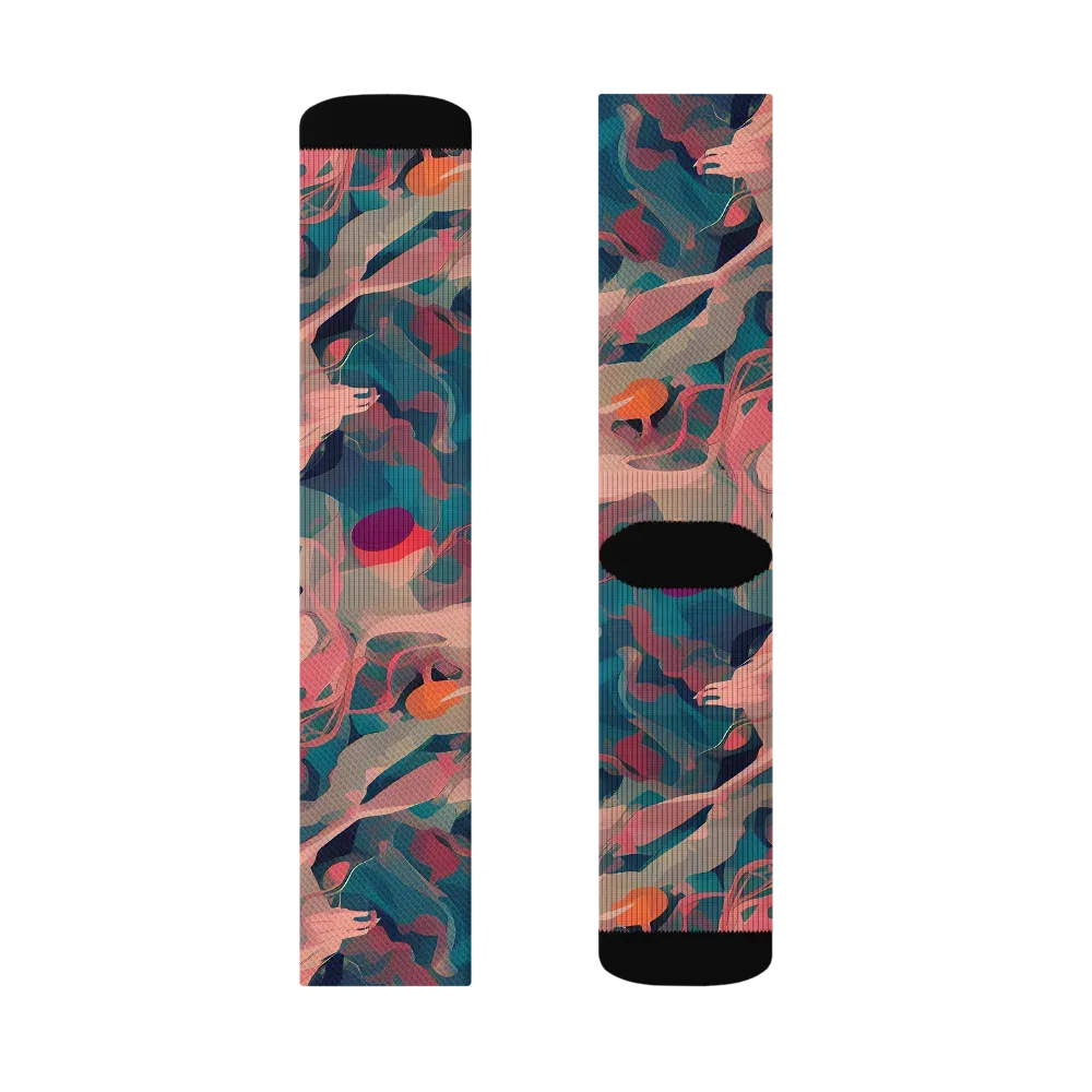 Chromatique Swirl on Socks — Right Sock