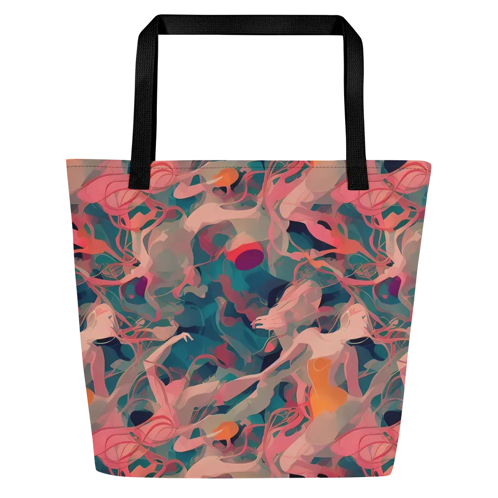 Chromatique Swirl on Large Tote Bag W/ Pocket — Front