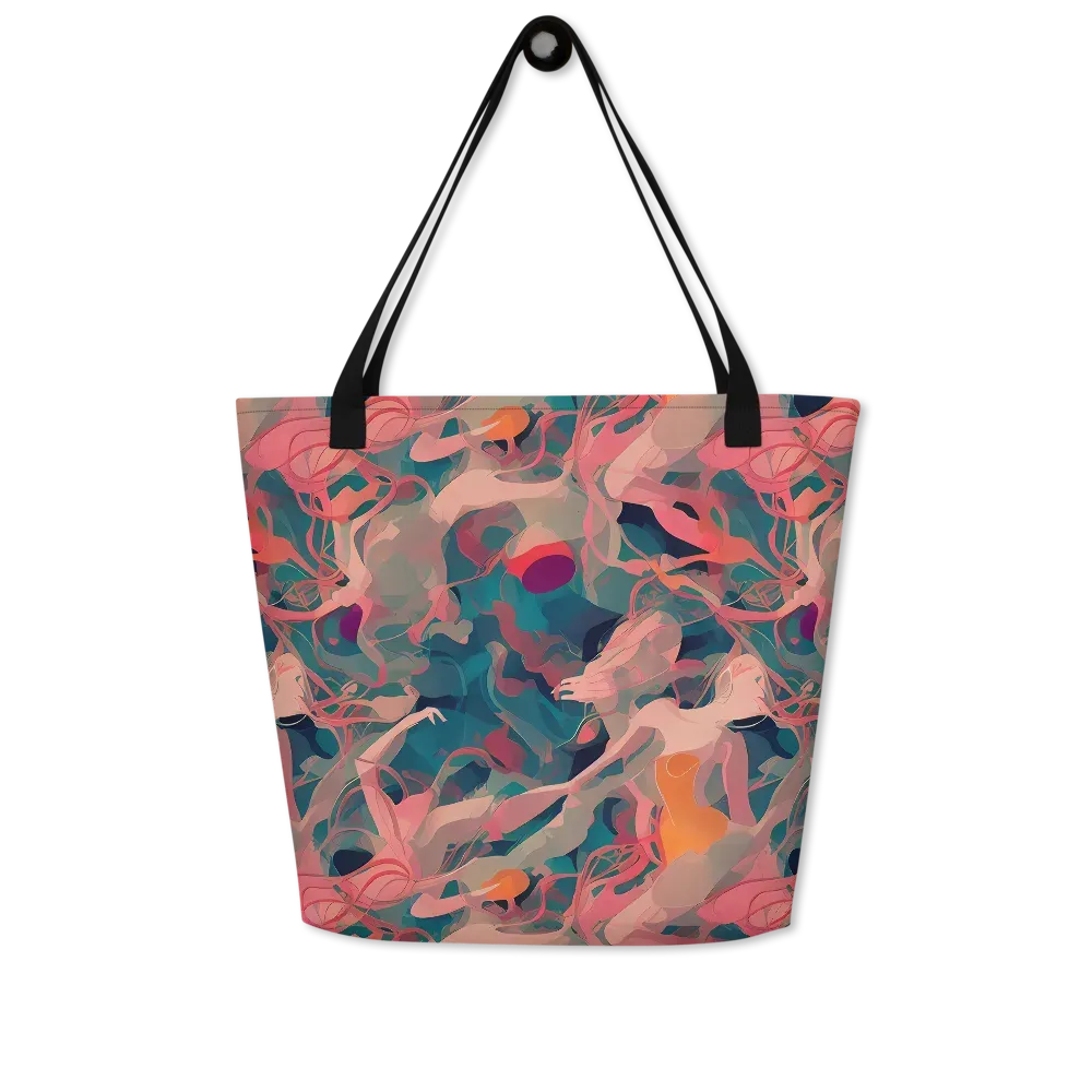 Chromatique Swirl on Large Tote Bag W/ Pocket — Front
