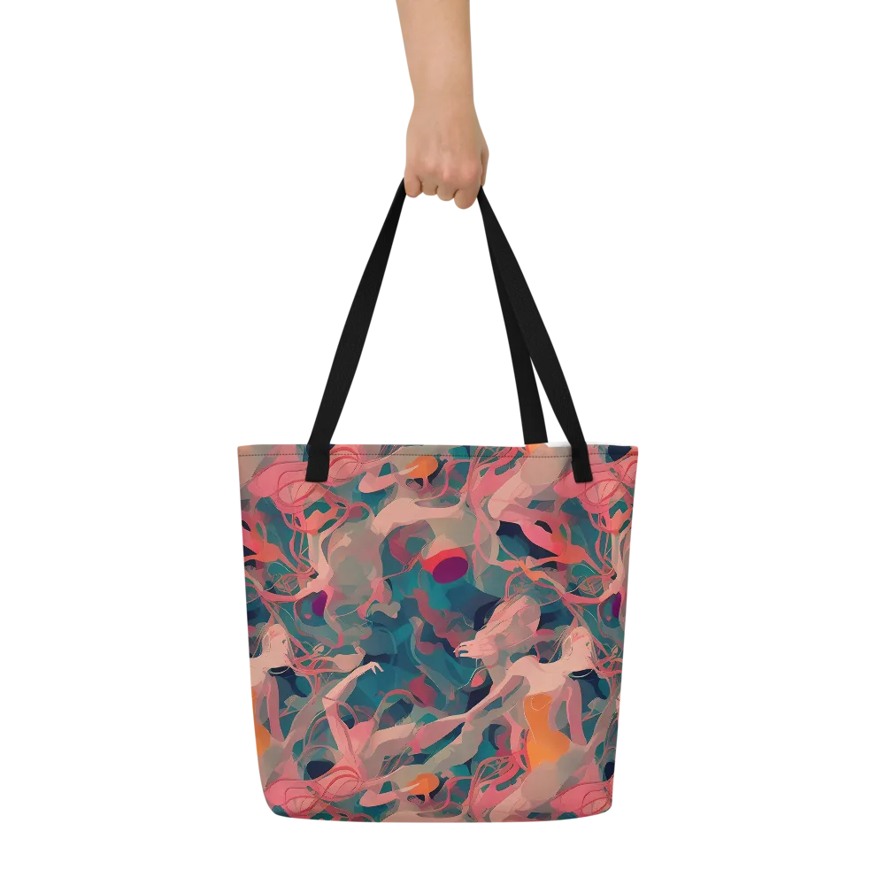 Chromatique Swirl on Large Tote Bag W/ Pocket — Front