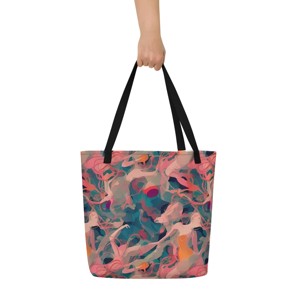 Chromatique Swirl on Large Tote Bag W/ Pocket — Front