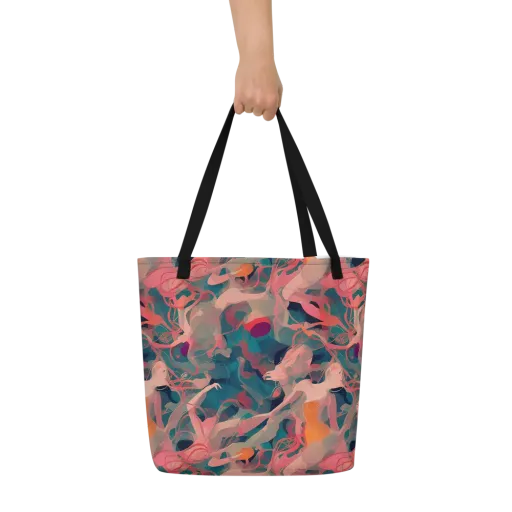Chromatique Swirl on a Large Tote Bag W/ Pocket
