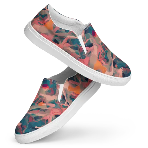Chromatique Swirl on a Women's Slip-On Canvas Shoes