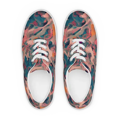Chromatique Swirl on a Men's Lace-Up Canvas Shoes