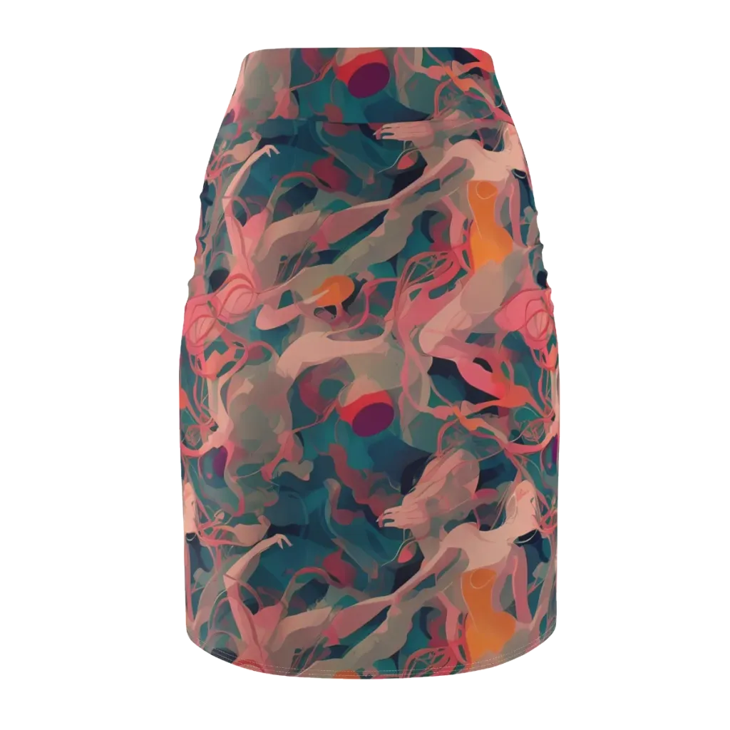 Chromatique Swirl on Pencil Skirt — Back