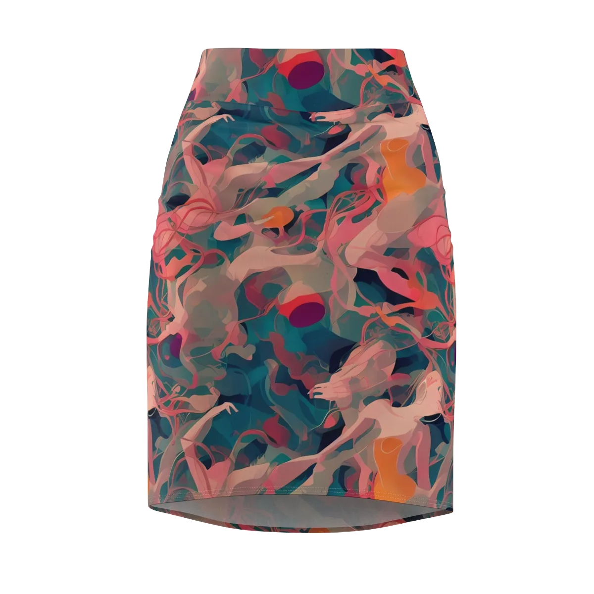 Chromatique Swirl on Pencil Skirt — Front