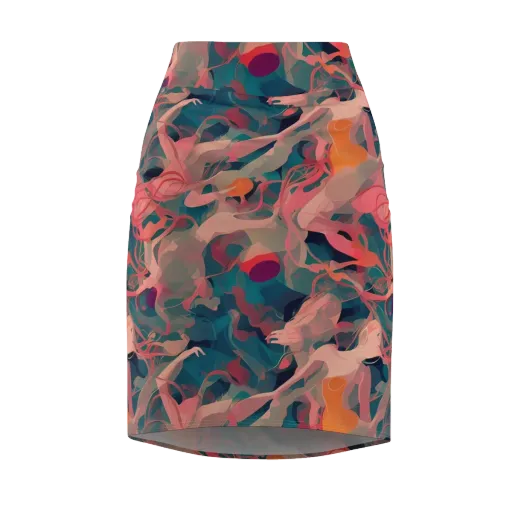 Chromatique Swirl on a Pencil Skirt