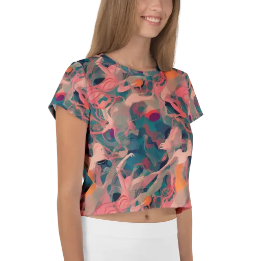 Chromatique Swirl on a Crop Tee