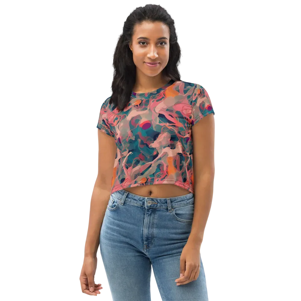 Chromatique Swirl on Crop Tee — Front