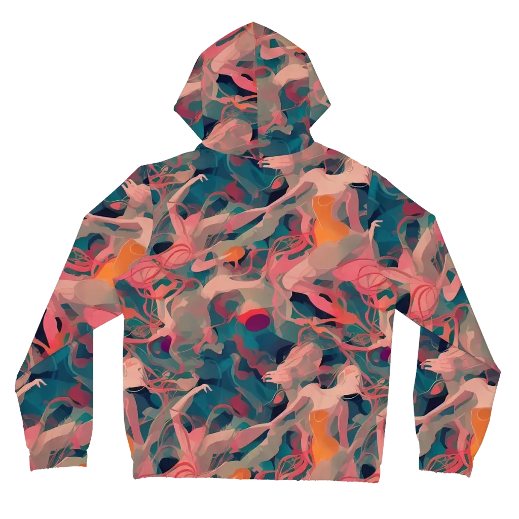 Chromatique Swirl on Women's Full-Zip Hoodie — Back