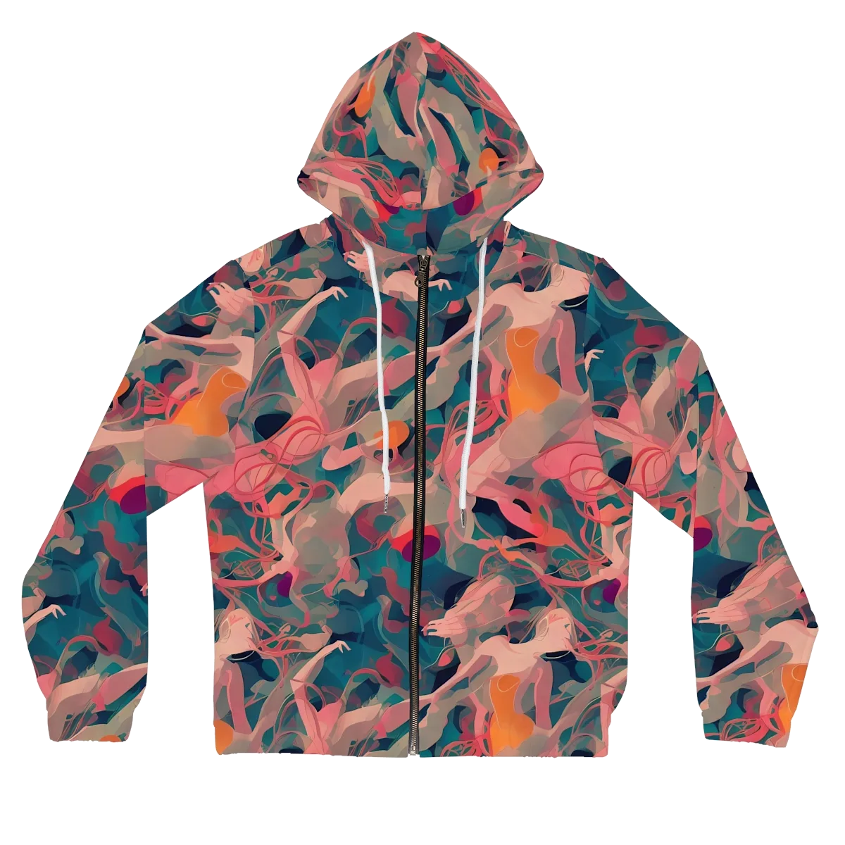 Chromatique Swirl on Women's Full-Zip Hoodie — Front