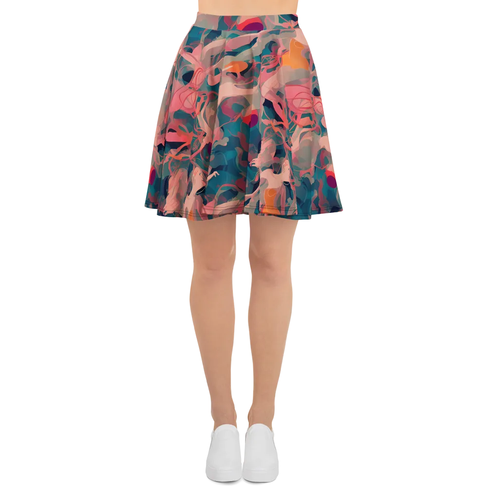 Chromatique Swirl on Skater Skirt — Front