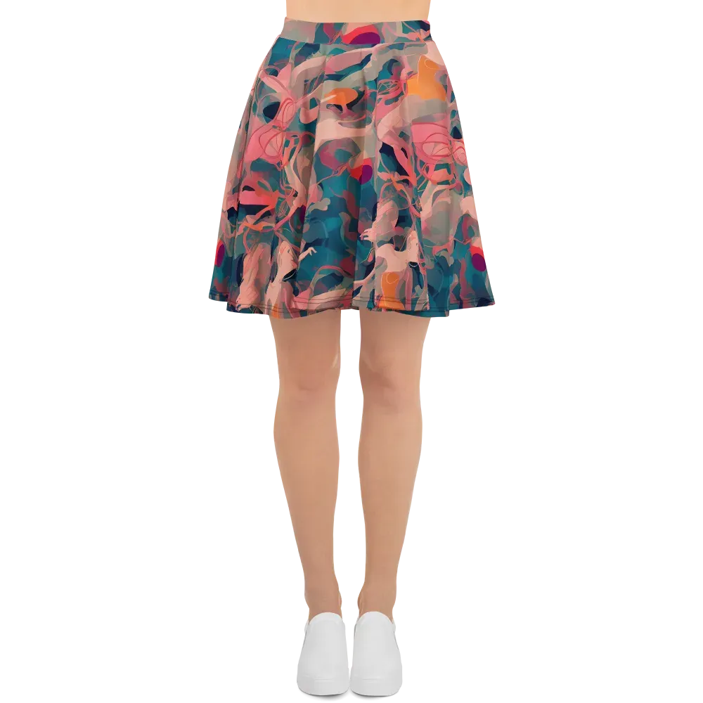 Chromatique Swirl on Skater Skirt — Front