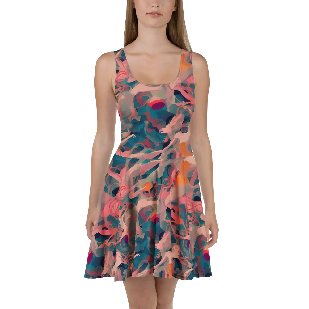 Chromatique Swirl on Skater Dress — Front