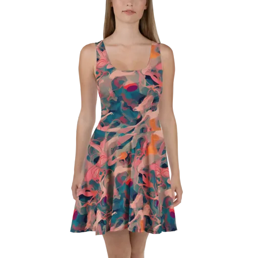 Chromatique Swirl on a Skater Dress
