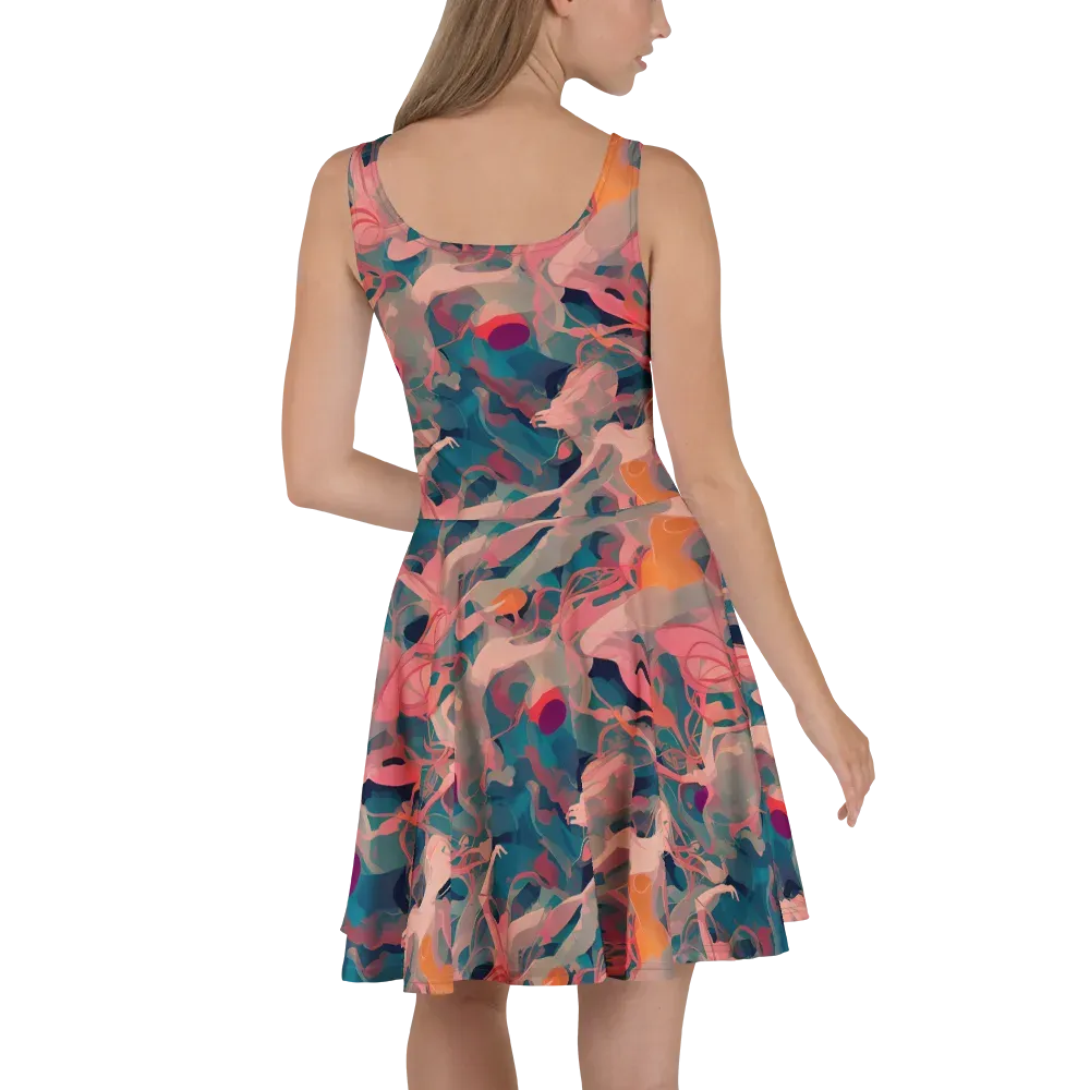 Chromatique Swirl on Skater Dress — Back