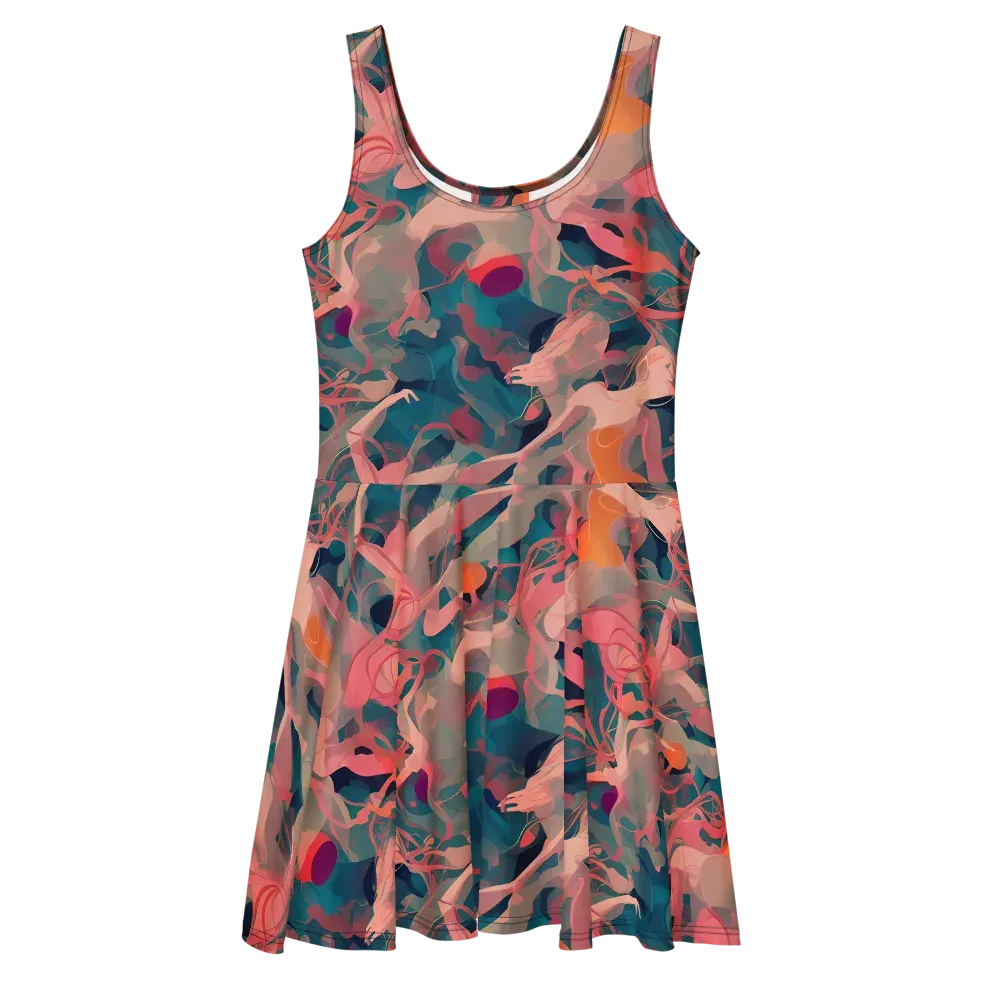 Chromatique Swirl on Skater Dress — Front