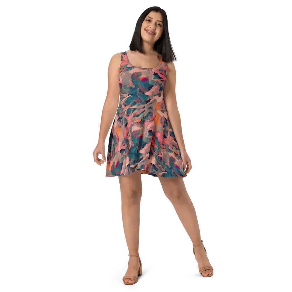Chromatique Swirl on Skater Dress — Front