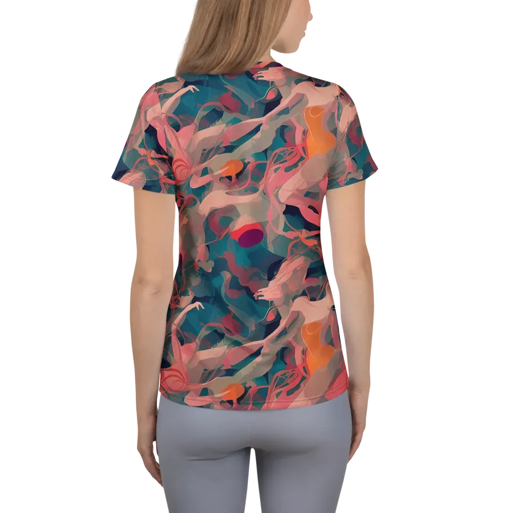 Chromatique Swirl on Women's Athletic T-Shirt — Back