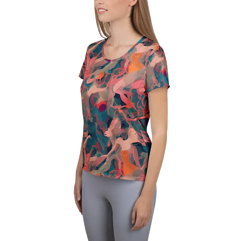 Chromatique Swirl on Women's Athletic T-Shirt — Left