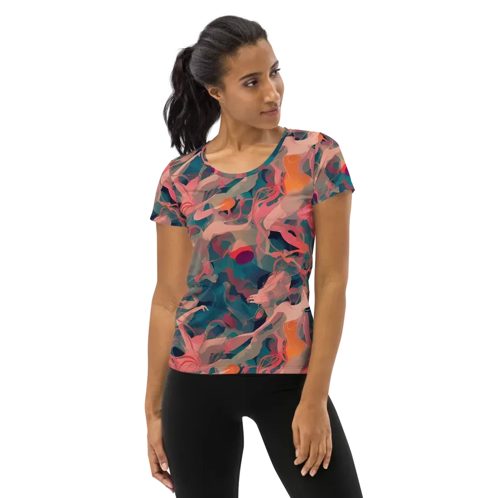 Chromatique Swirl on Women's Athletic T-Shirt — Front