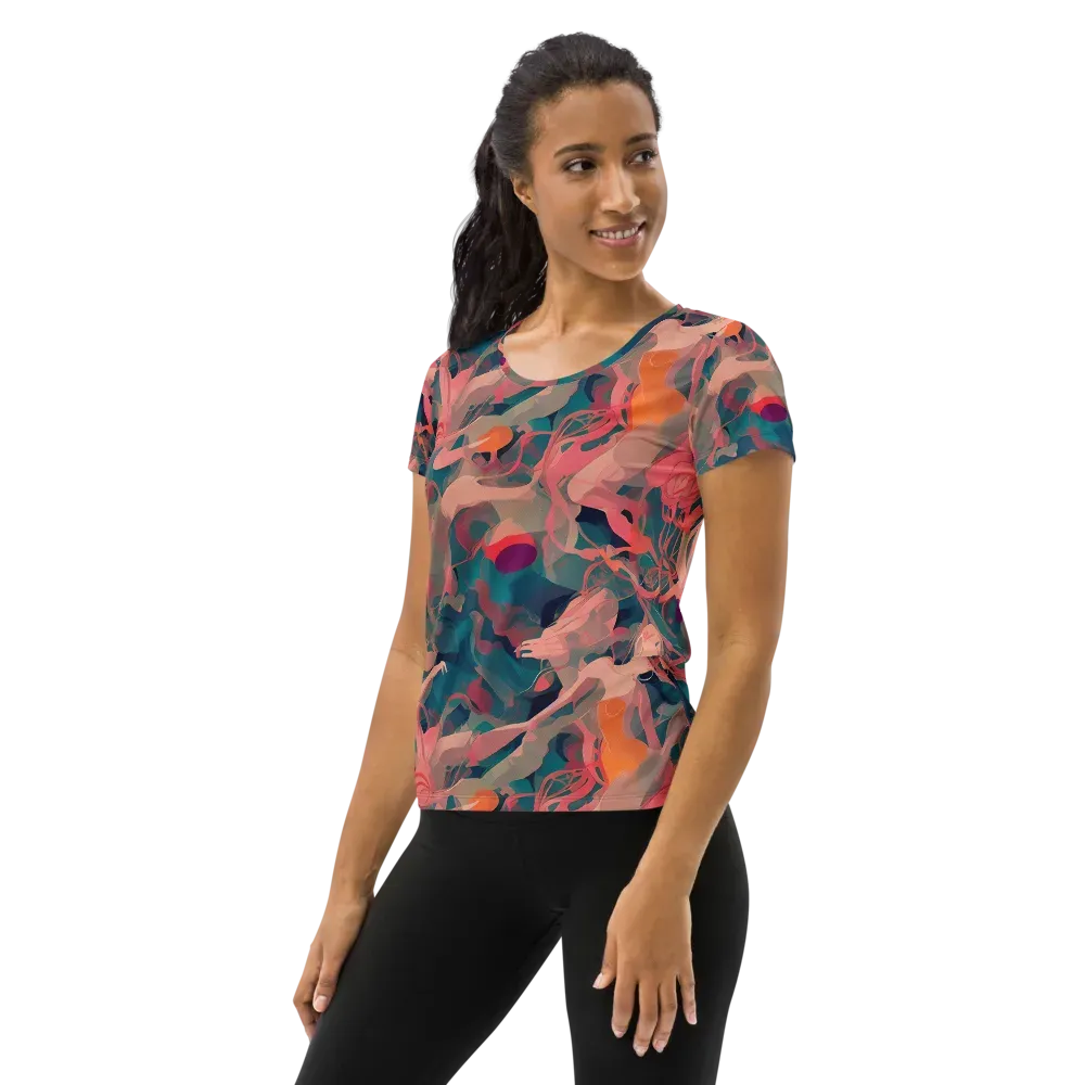 Chromatique Swirl on Women's Athletic T-Shirt — Left