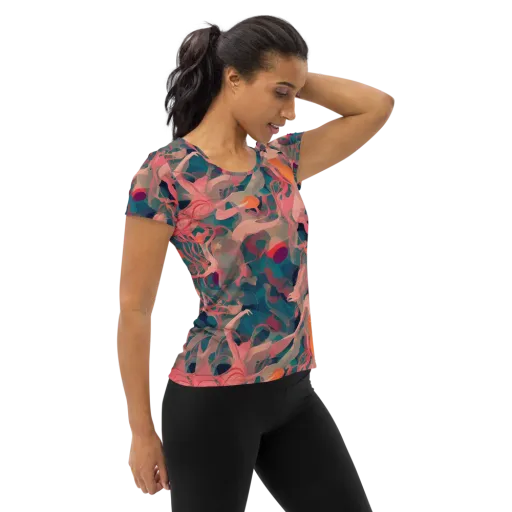 Chromatique Swirl on a Women's Athletic T-Shirt