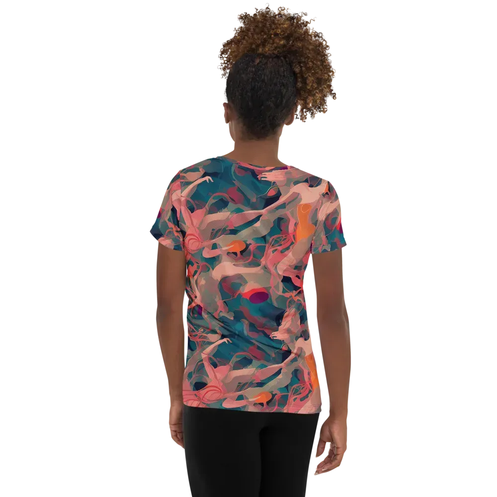 Chromatique Swirl on Women's Athletic T-Shirt — Back