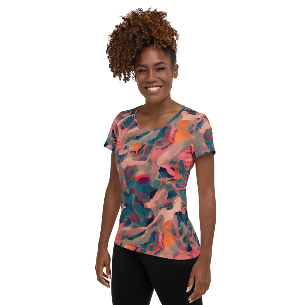 Chromatique Swirl on Women's Athletic T-Shirt — Left