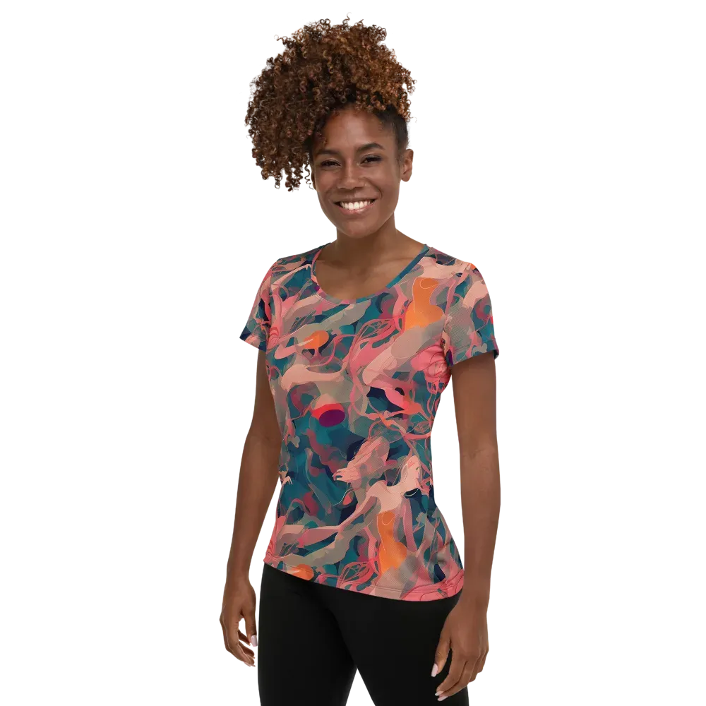 Chromatique Swirl on Women's Athletic T-Shirt — Left