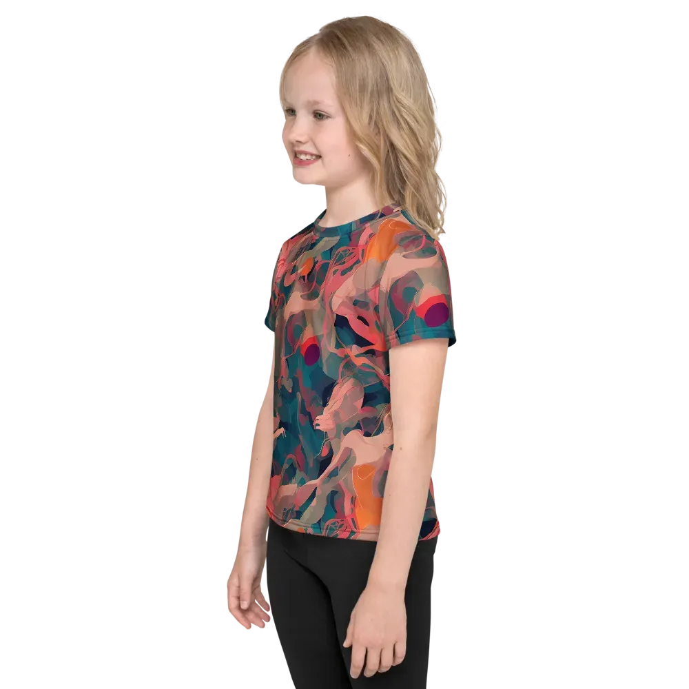 Chromatique Swirl on Kids Crew Neck T-Shirt — Left