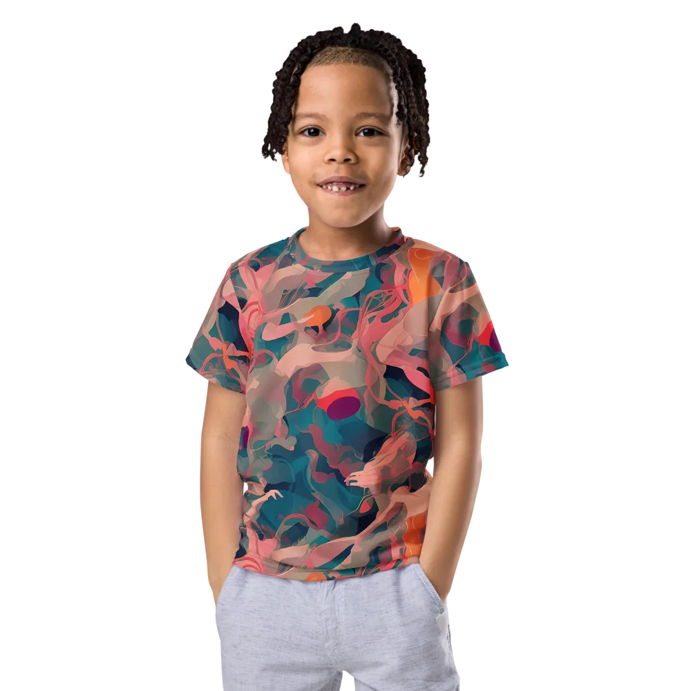 Chromatique Swirl on Kids Crew Neck T-Shirt — Front