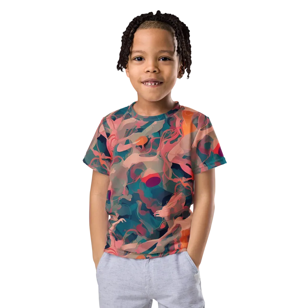 Chromatique Swirl on Kids Crew Neck T-Shirt — Front