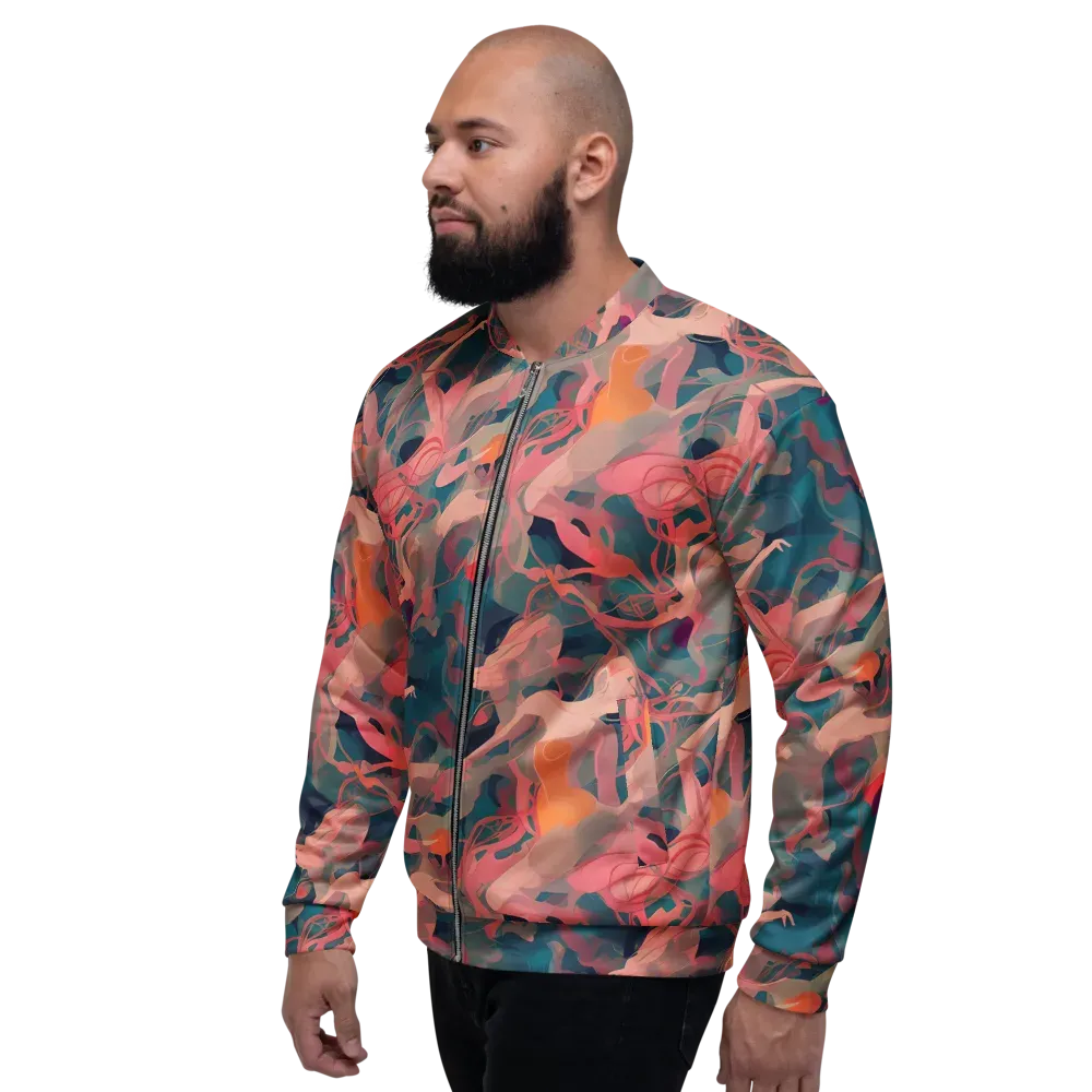 Chromatique Swirl on Bomber Jacket — Left