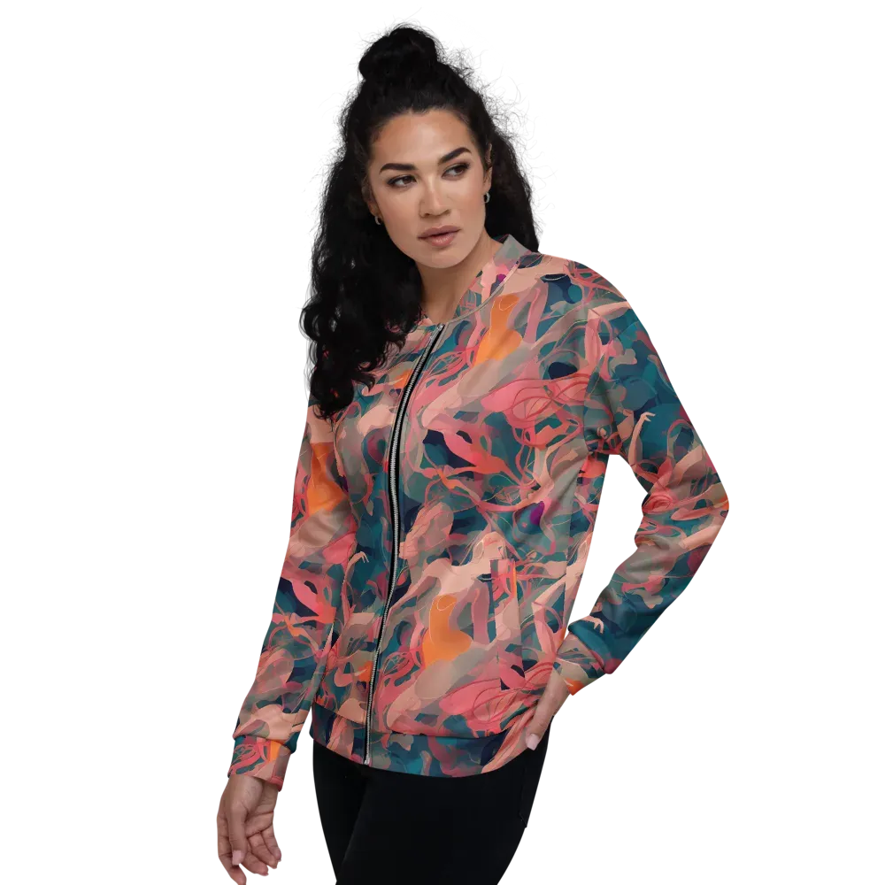 Chromatique Swirl on Bomber Jacket — Left