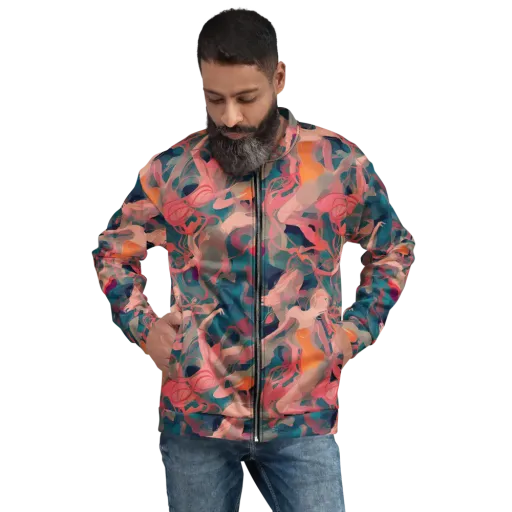 Chromatique Swirl on a Bomber Jacket