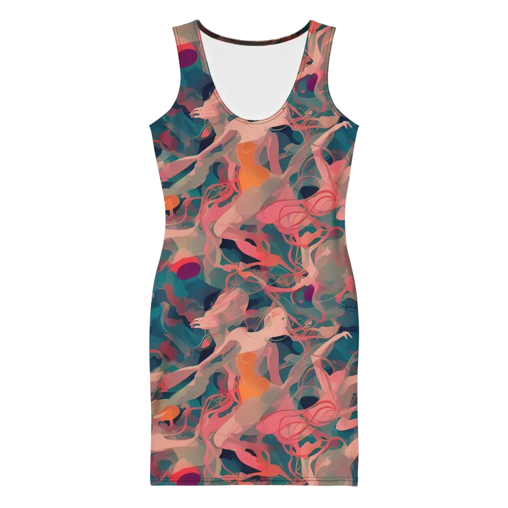 Chromatique Swirl on Bodycon Dress — Front