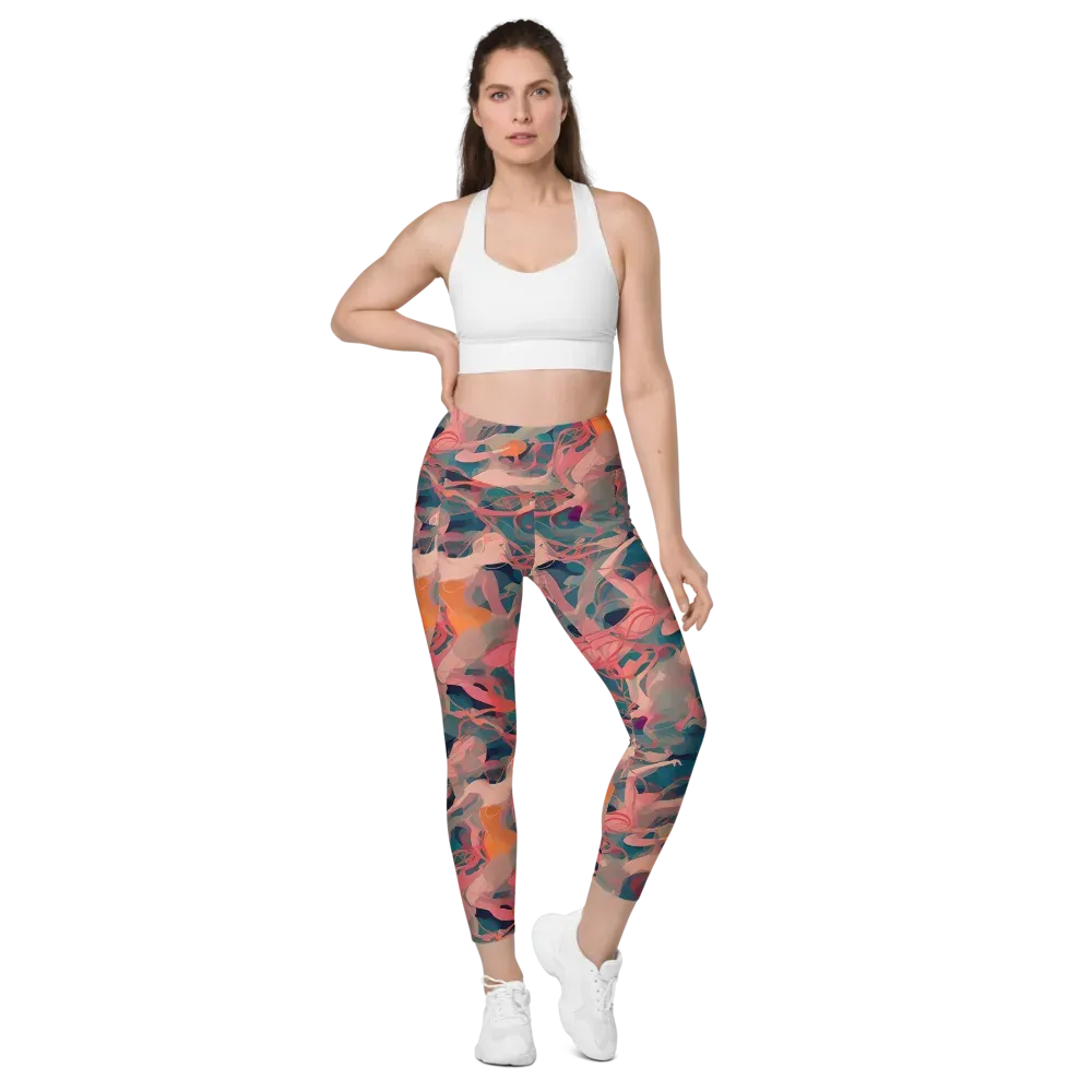 Chromatique Swirl on Leggings with Pockets — Front