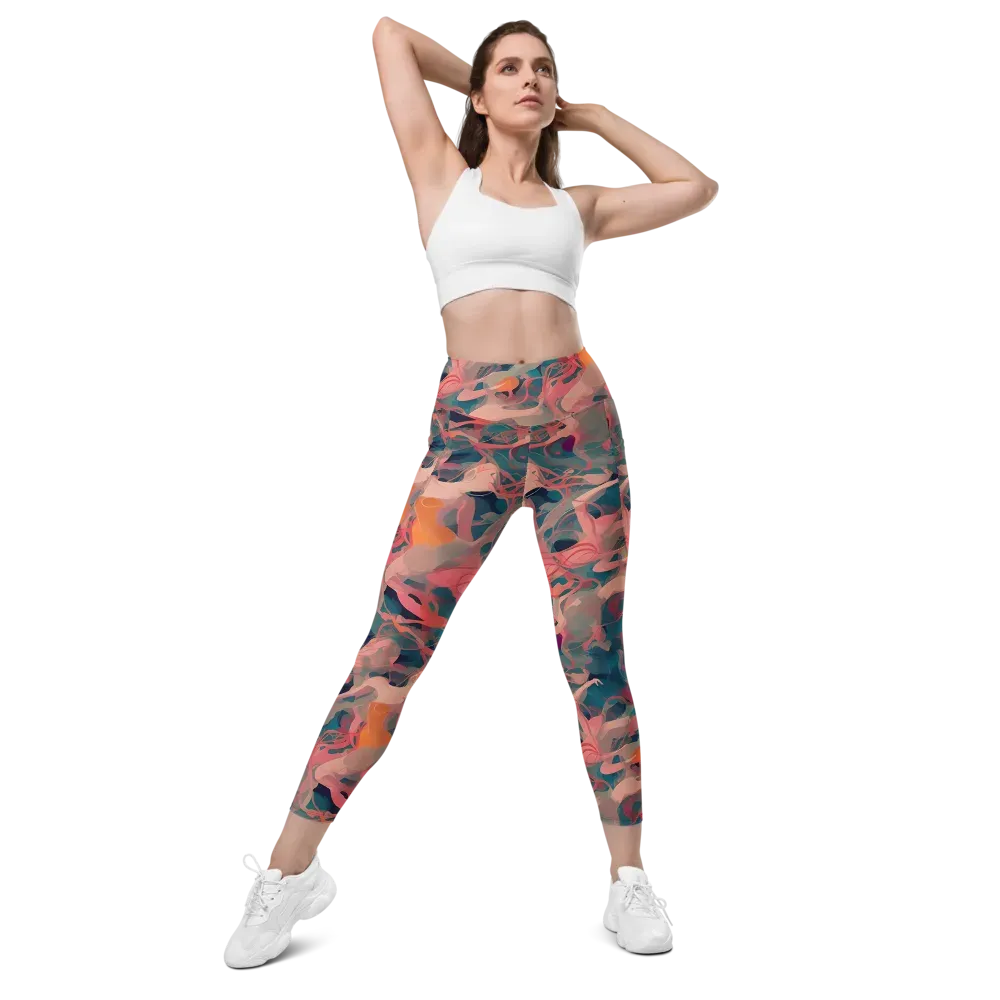Chromatique Swirl on Leggings with Pockets — Front