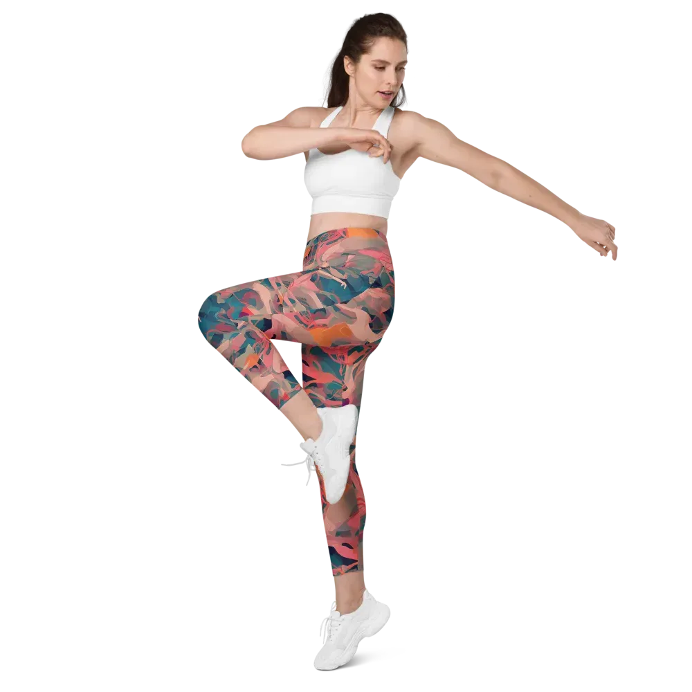 Chromatique Swirl on Leggings with Pockets — Left Front