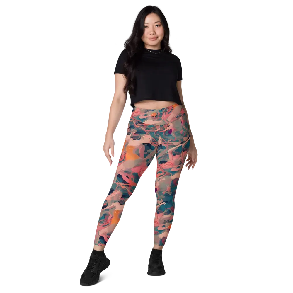 Chromatique Swirl on Leggings with Pockets — Front