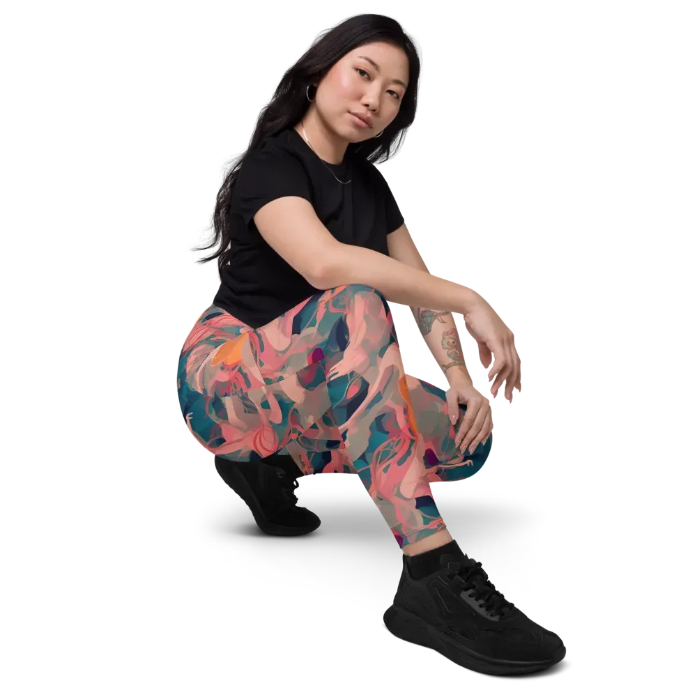 Chromatique Swirl on Leggings with Pockets — Right Front