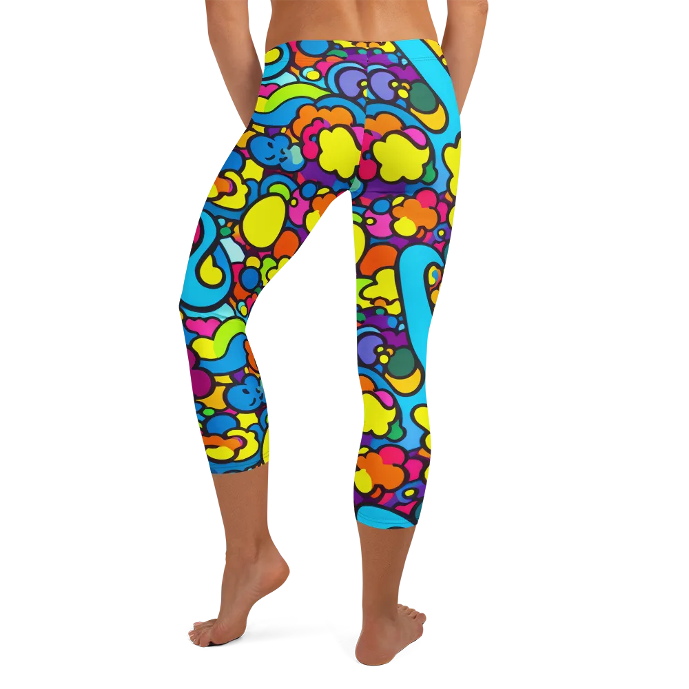 Pop Playland on Capri Leggings — Back