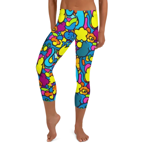 Pop Playland on a Capri Leggings